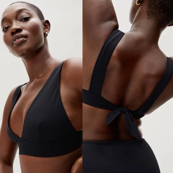 Everlane The Triangle Bikini Top The High Rise Hipster Bottom Bikini Set XXS - Picture 2 of 16